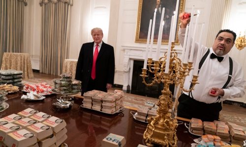 Fries with That? Trump Buys Clemson Team Spread of Fast Food on Silver Platters During Shutdown